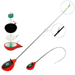 Удочка зимняя Akara Finezza UL (0,7-2,8 гр.) Red (хлыст стеклопласт с кольцами)