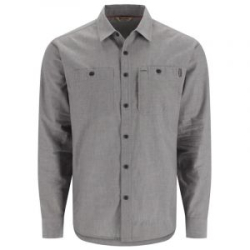 Рубашка Simms Cutbank Chambray LS Shirt, Cinder Chambray, L