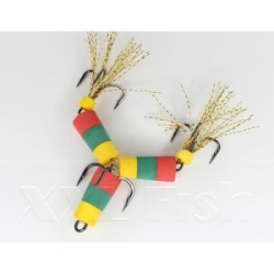 Приманка Мандула "Флажок" XXL Fish Модель №152 цв. ЖелтоЗеленоКрасный