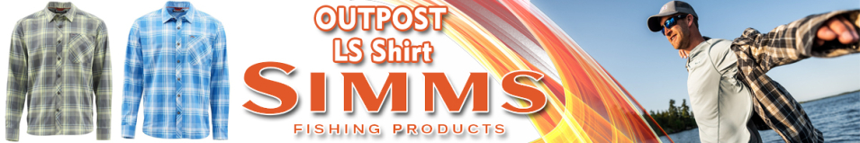 Simms Outpost LS Shirt, Storm Plaid