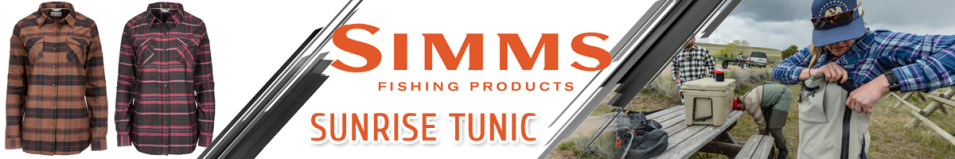 Simms Women's Sunrise Tunic, Mocha Plaid