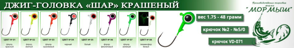 Мормыш Джиг-головка крашеная "ШАР" кр-к VD-071 цвет Зеленый