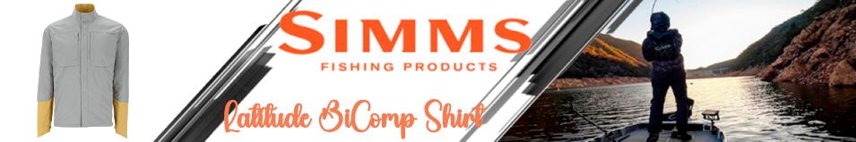 Simms Latitude BiComp Shirt, Cinder/Baltic Amber