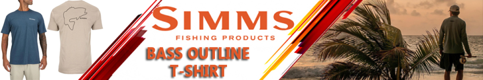 Simms Bass Outline T-Shirt, Khaki Heather