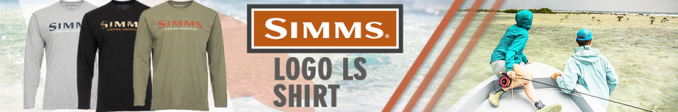 Simms Logo LS Shirt, Grey Heather