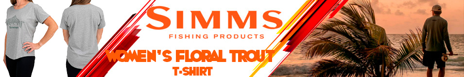Simms Women's Floral Trout T-Shirt, Grey Heather