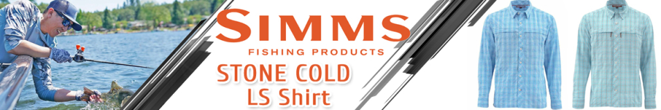 Simms Stone Cold LS Shirt, Teal Plaid