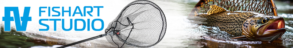 FishArt Подсачек форелевый телескопический сетка силикон