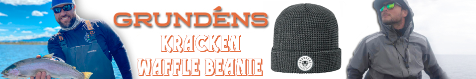 Grundens Kracken Waffle Beanie, Heather Charcoal