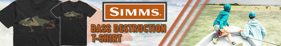 Simms Bass Destruction T-Shirt, Black