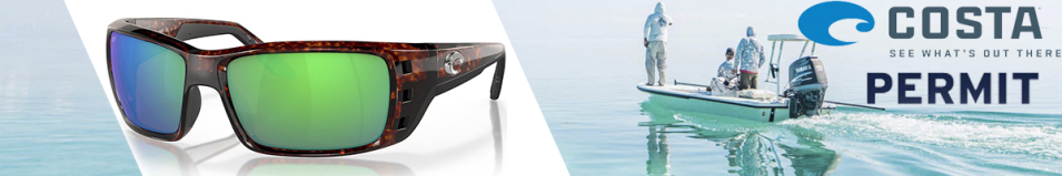 Costa Permit 580 P (Tortoise/Green Mirror, XLarge)