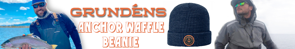 Grundens Anchor Waffle Beanie, Navy