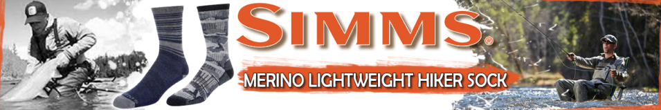 Simms Merino Lightweight Hiker Sock, Carbon