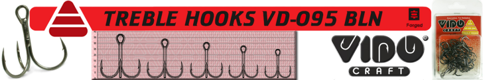 Vido Craft Treble Hooks VD-095 (BN)