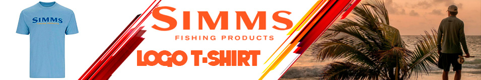 Simms Logo T-Shirt, Lt. Blue Heather