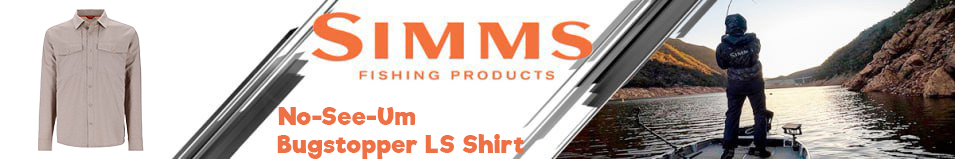 Simms No-See-Um Bugstopper LS Shirt, Dolomite Heather