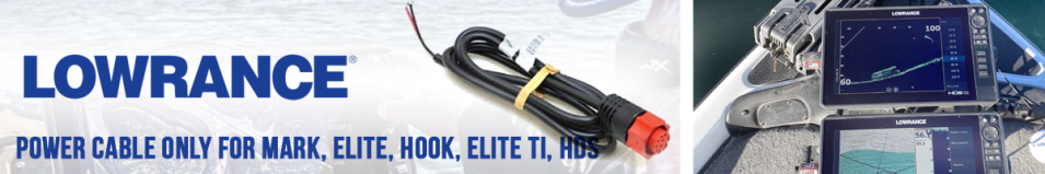Lowrance Power Cable ONLY for Mark, Elite, Hook, Elite Ti, HDS (000-14041-001)