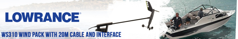 Lowrance WS310 Wind Pack with 20m Cable and Interface