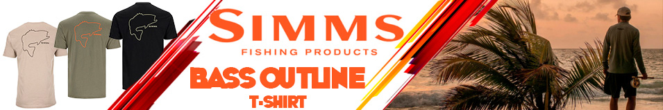 Simms Bass Outline T-Shirt, Military Heather