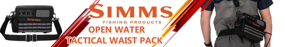 Simms Open Water Tactical Waist Pack, Black, 3.5L