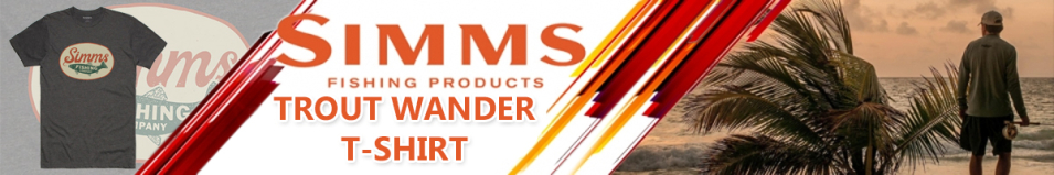 Simms Trout Wander T-Shirt, Charcoal Heather