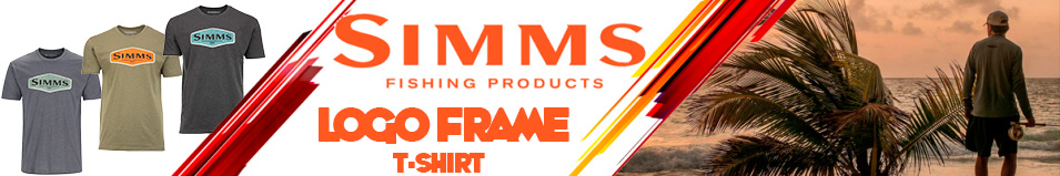 Simms Logo Frame T-Shirt, Titanium Heather