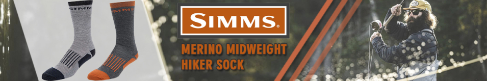 Simms Merino Midweight Hiker Sock, Flame