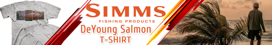 Simms DeYoung Salmon T-Shirt Grey Heather