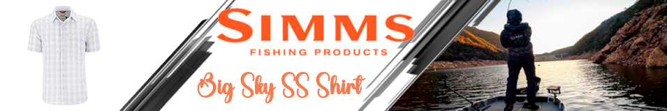 Simms Big Sky SS Shirt, White Bimini