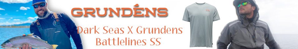 Grundens Dark Seas X Grundens Battlelines SS T-Shirt, Silver