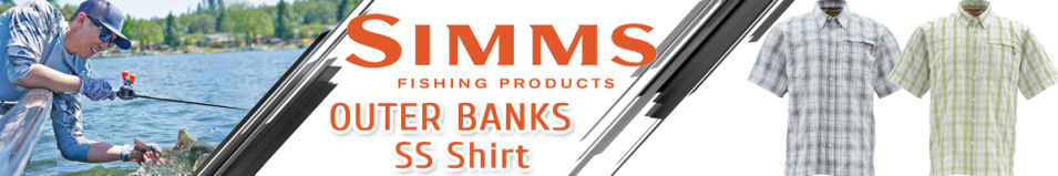 Simms Outer Banks SS Shirt, Seagrass Plaid