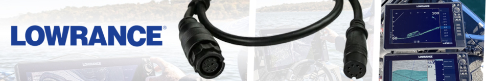 Lowrance 8-Pin Black to 9-Pin Black Adaptor. xSONIC Transducer to Hook² (000-14069-001)