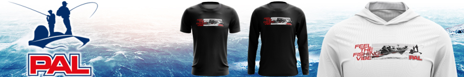 PAL Feel the fishing vibe черная Футболка