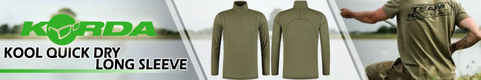 Korda Kool Quick Dry Long Sleeve Zip Neck