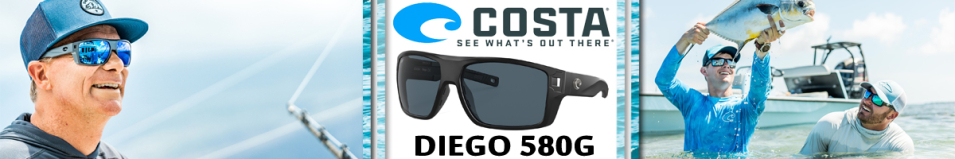 Costa Diego 580G Matte Black/Gray 580G