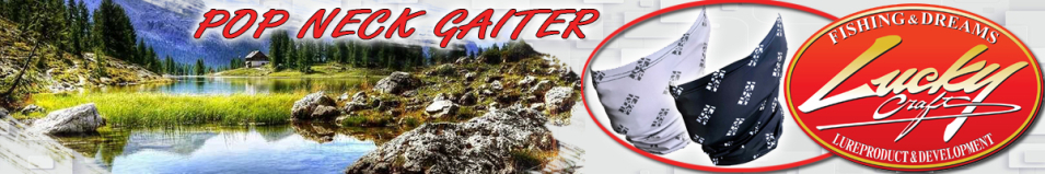 Lucky Craft Pop Neck Gaiter - Gray & Black