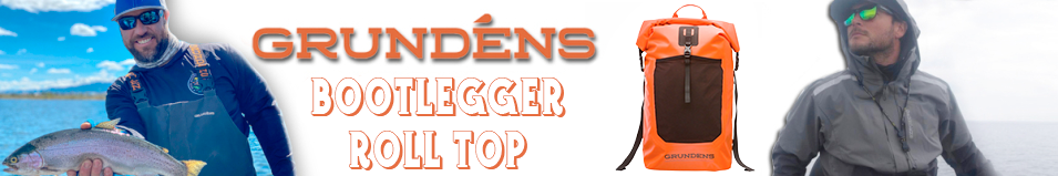 Grundens Bootlegger Roll Top Backpack, Red Orange, 30L