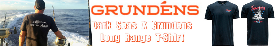 Grundens Dark Seas X Grundens Long Range T-Shirt, Navy