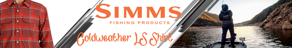 Simms Coldweather LS Shirt, Cutty Red Asym Ombre Plaid