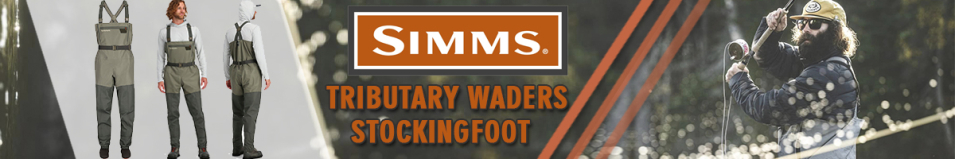 Simms Tributary Waders Stockingfoot, Basalt