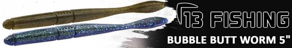 13 Fishing Bubble Butt Worm 5"