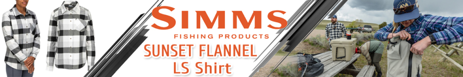 Simms Women's Sunset Flannel LS Shirt, Grey Heather Buffalo Plaid