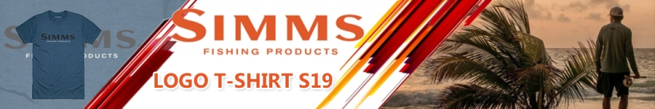 Simms Logo T-Shirt S19, Steel Blue Heather