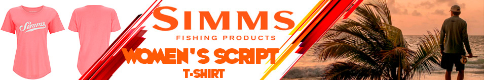 Simms Women's Script T-Shirt, Coral