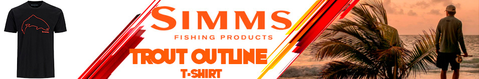 Simms Trout Outline T-Shirt, Black