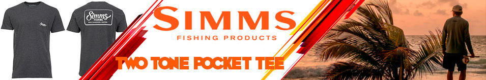 Simms Two Tone Pocket Tee, Charcoal Heather