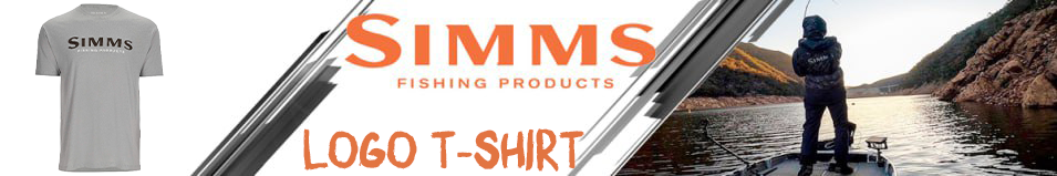 Simms Logo T-Shirt, Cinder Heather