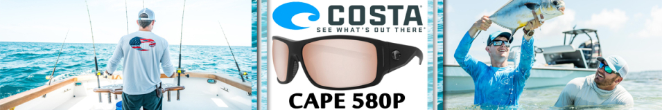 Costa Cape 580 P Matte BlackUltra/ Copper Silver Mirror