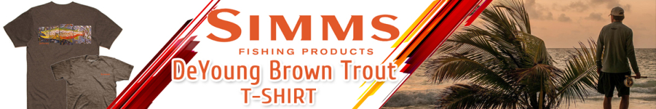 Simms DeYoung Brown Trout T-Shirt Brown Heather