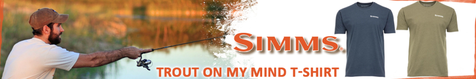 Simms Trout On My Mind T-Shirt, Navy Heather